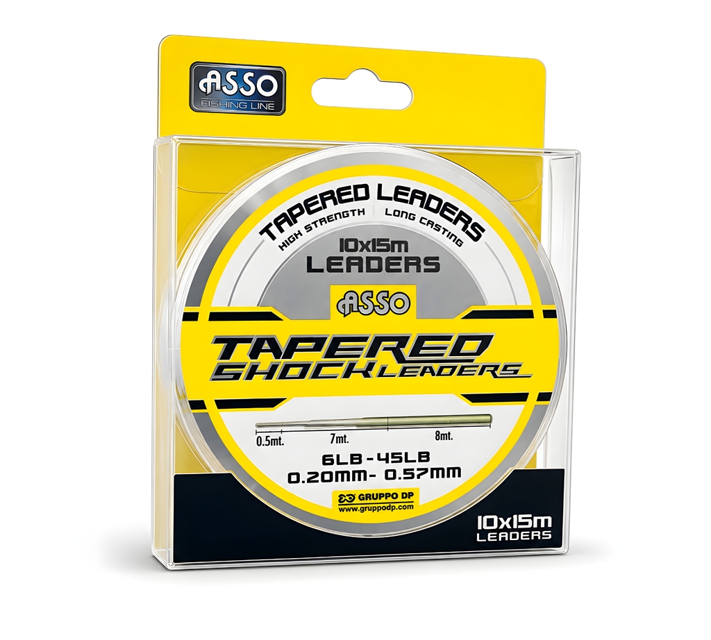 ASSO TAPERED SHOCK LEADERS 10X15M